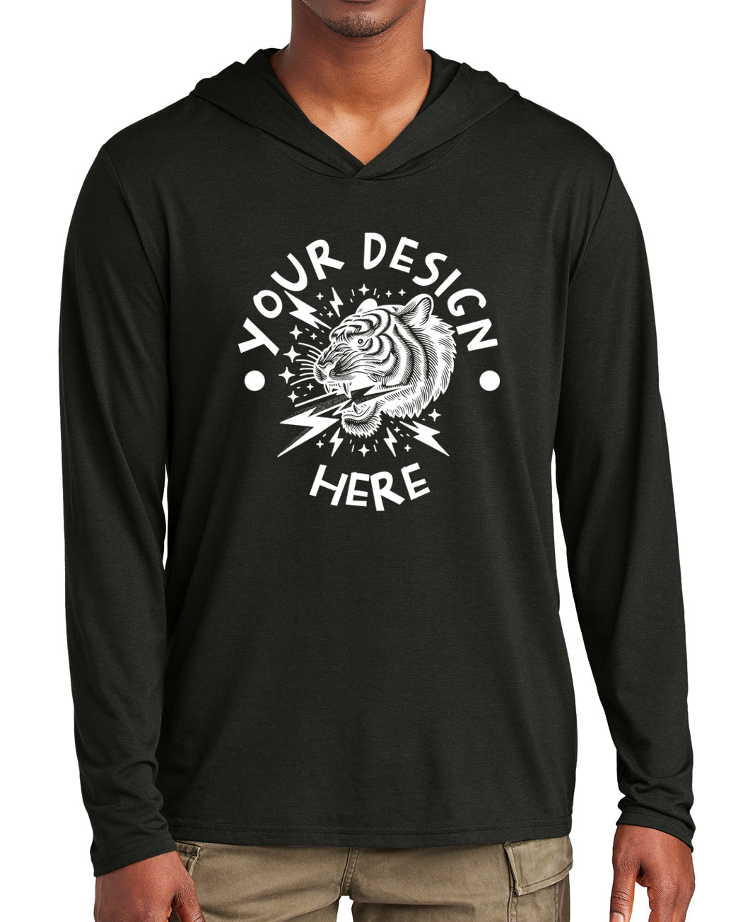 District ® Perfect Tri Long Sleeve Hoodie w/ Print