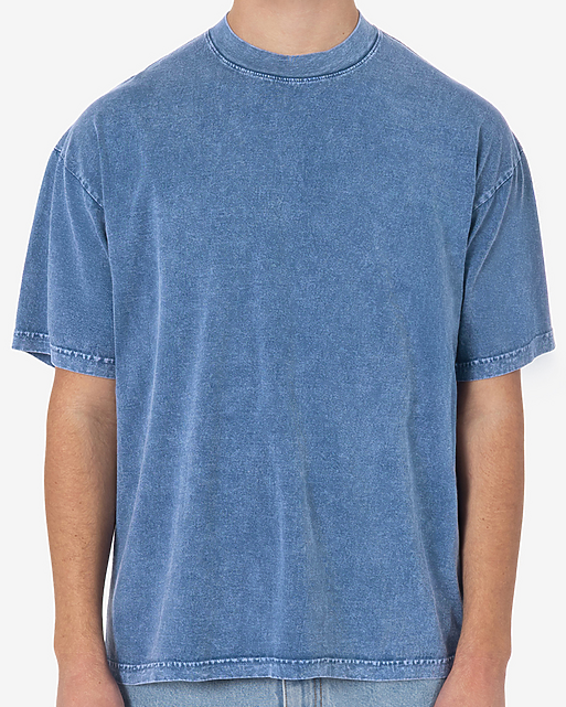 LA Apparel S/S Mineral Wash Crew 6.5oz w/ Print