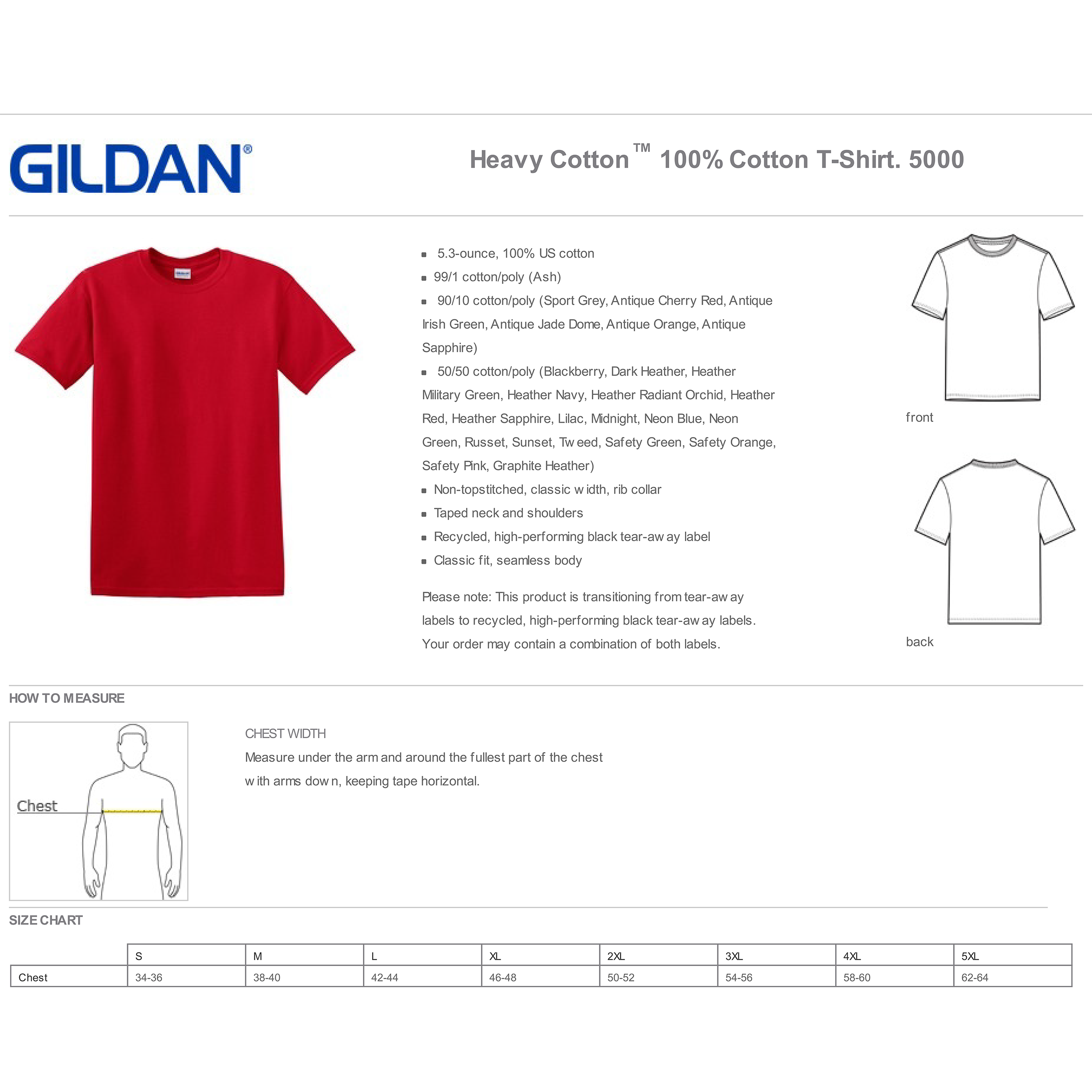 Gildan Heavy Cotton™ Adult T-shirt w/ Print