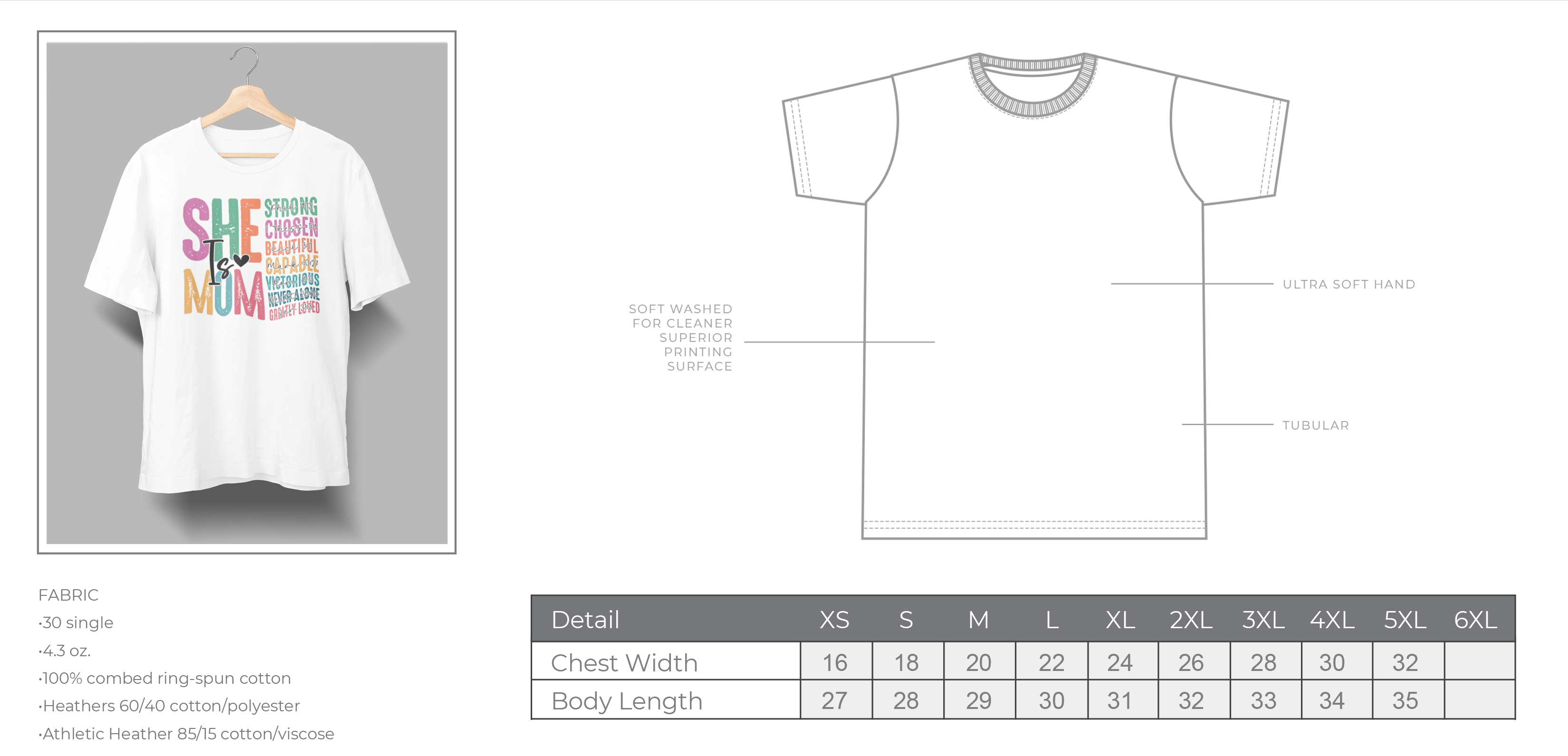 She is Mom Christian Bible Verses T-Shirt - 4.3oz 100% Cotton Tee