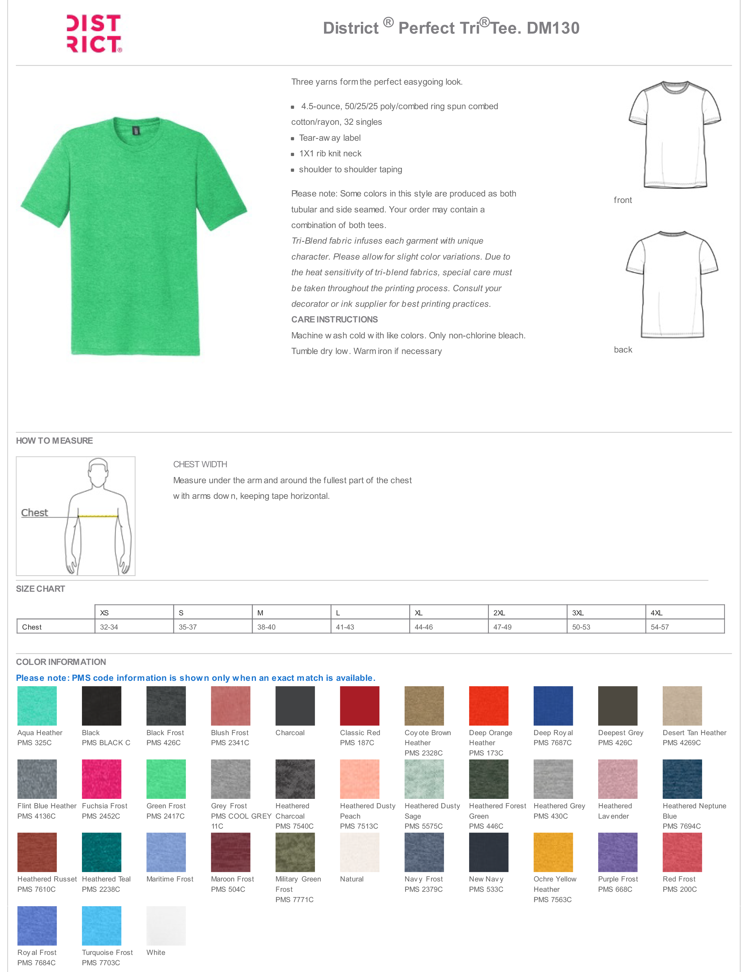 District Perfect Tri Short Sleeve T-Shirt w/ Print