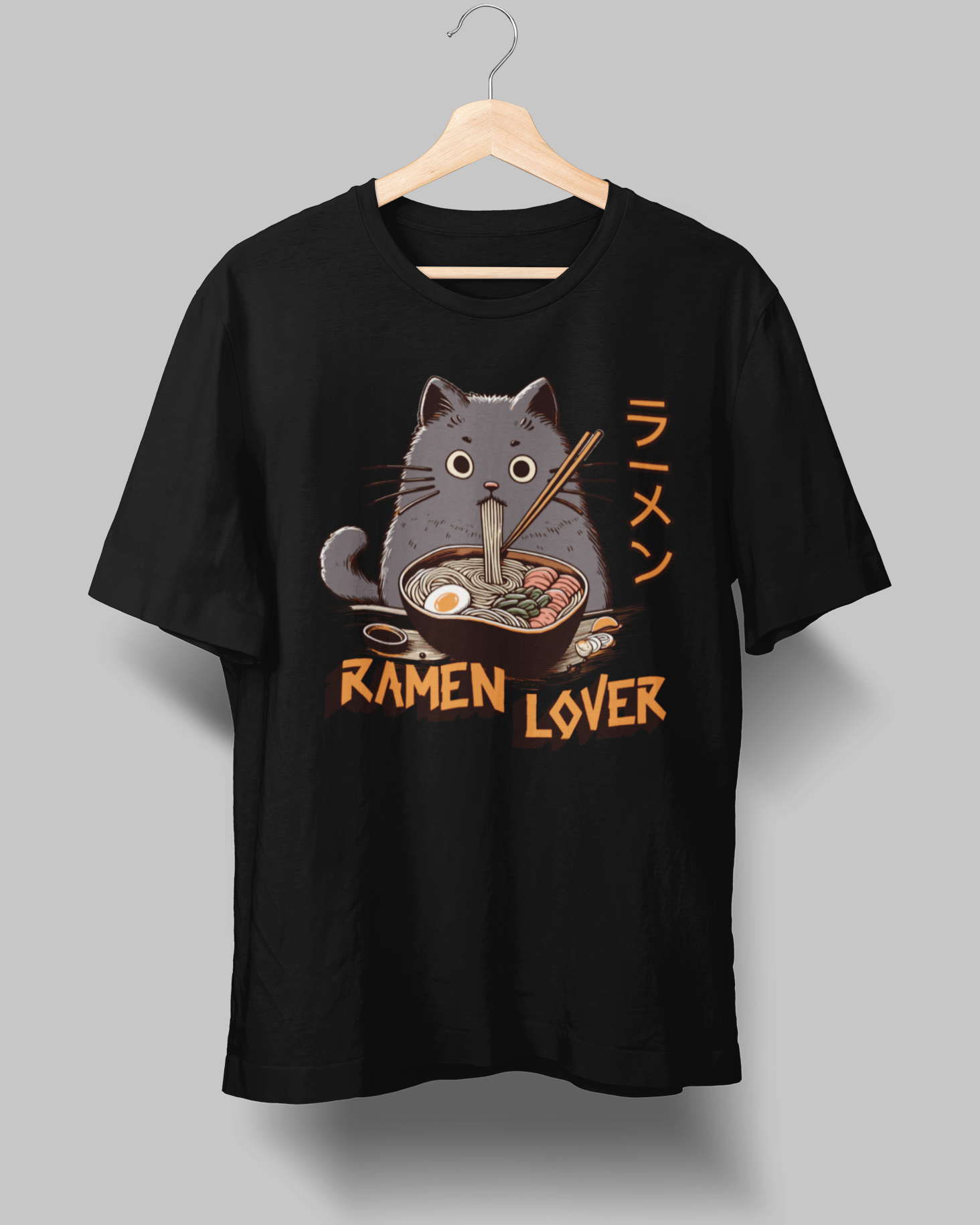Cat Ramen Lover - 4.3oz 100% Cotton Tee