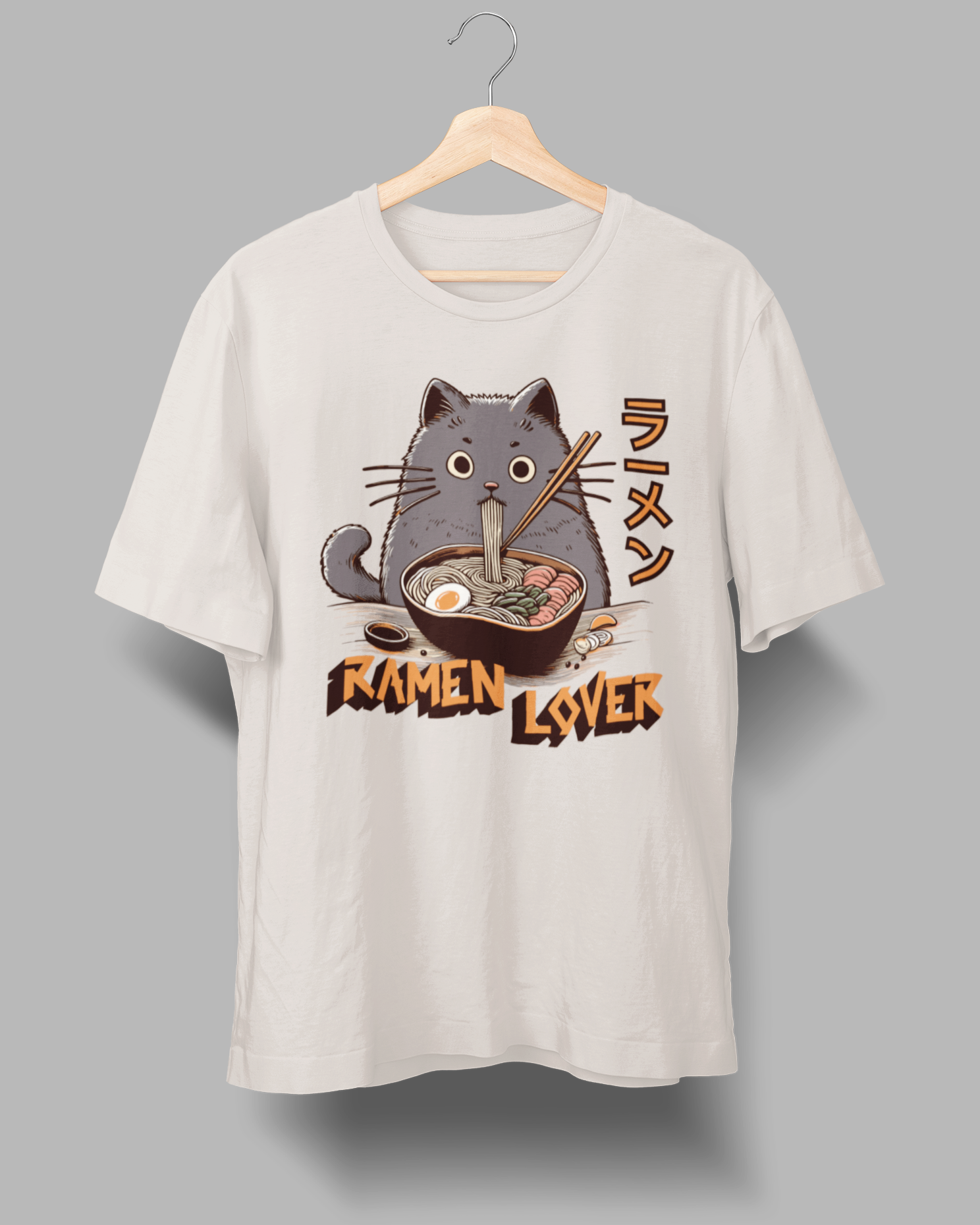 Cat Ramen Lover - 4.3oz 100% Cotton Tee