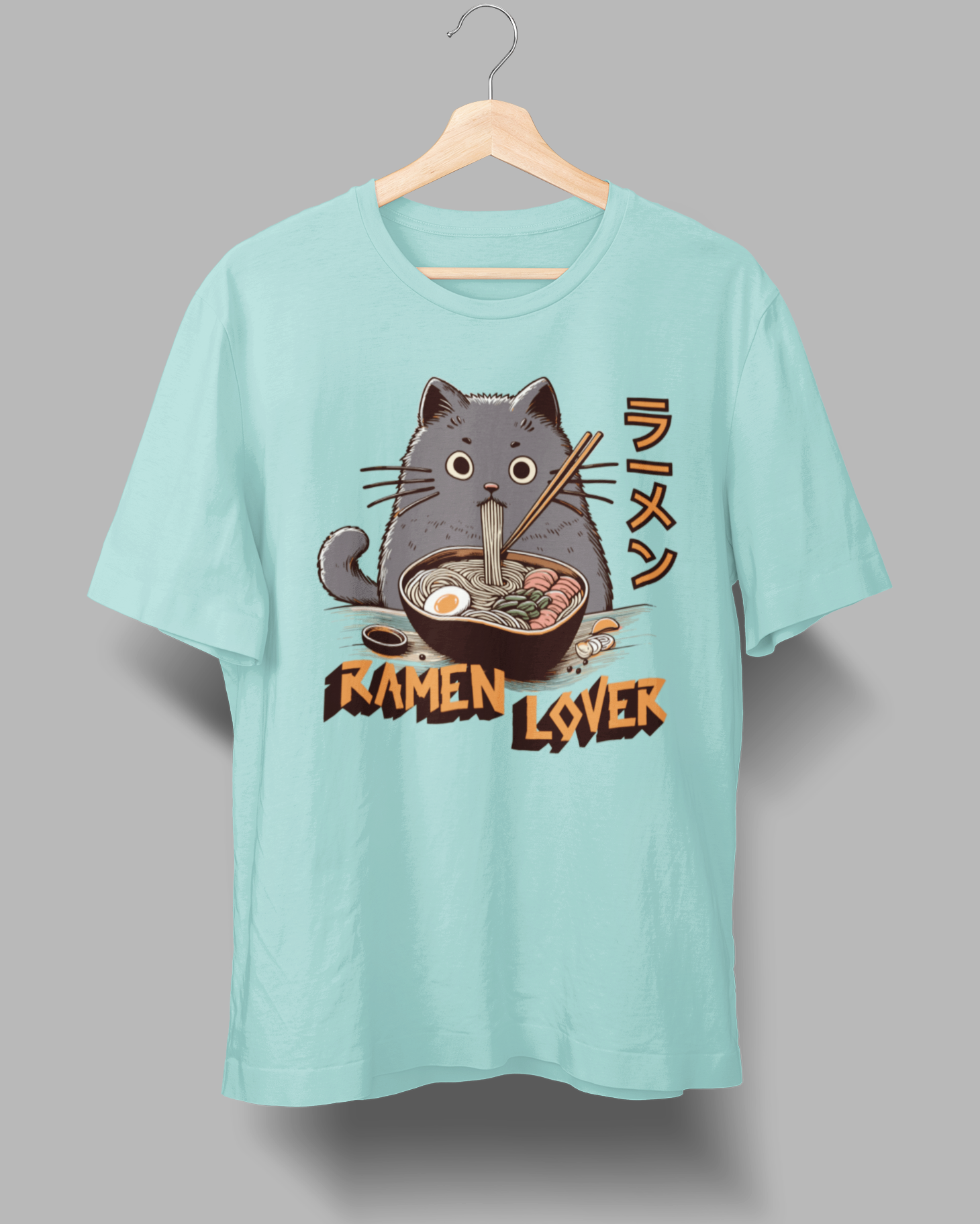 Cat Ramen Lover - 4.3oz 100% Cotton Tee