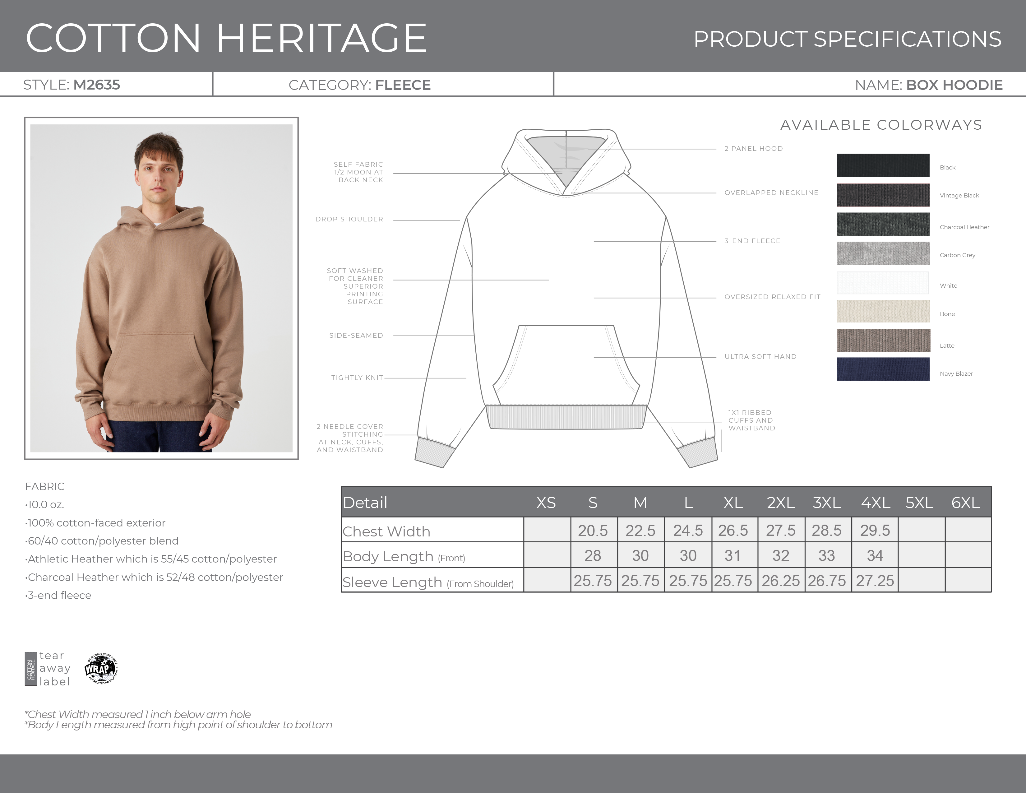 Cotton Heritage 10oz Box Heavyweight Hoodie w/ Print