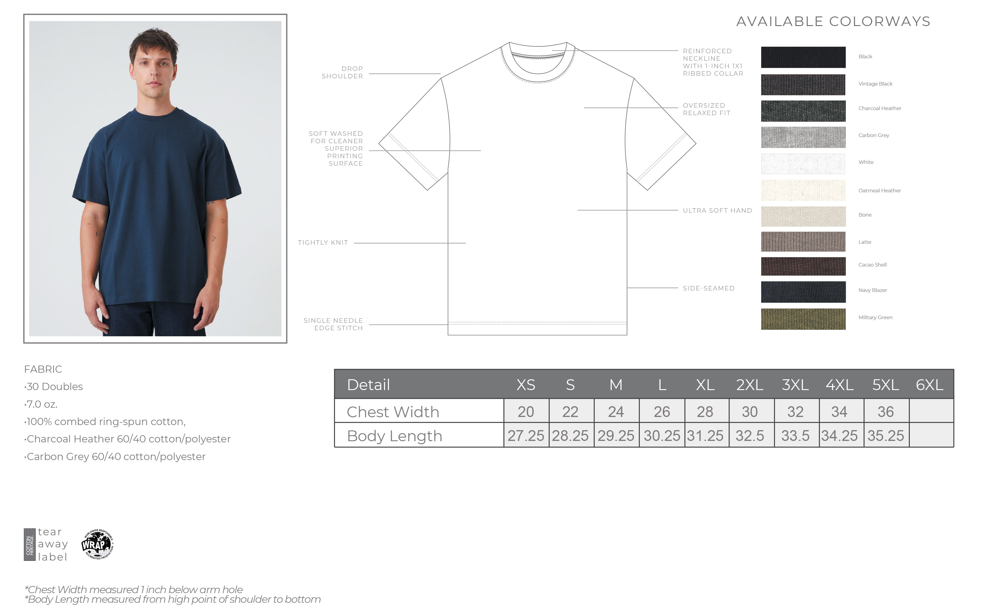 Cotton Heritage 7oz Oversized Box Heavyweight Shirt w/ Print