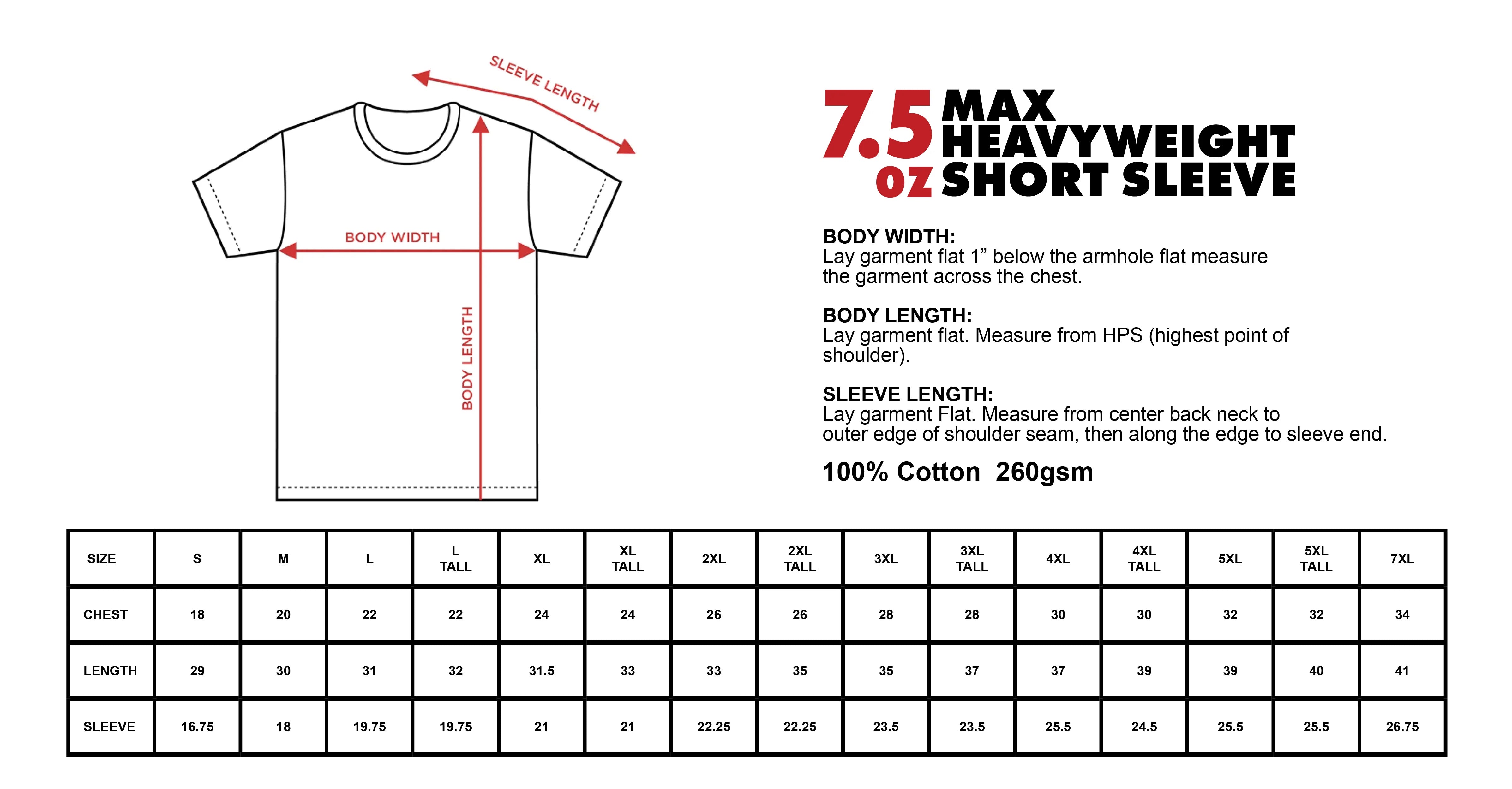 Shakawear 7.5 oz Max Heavyweight Short Sleeve Blank