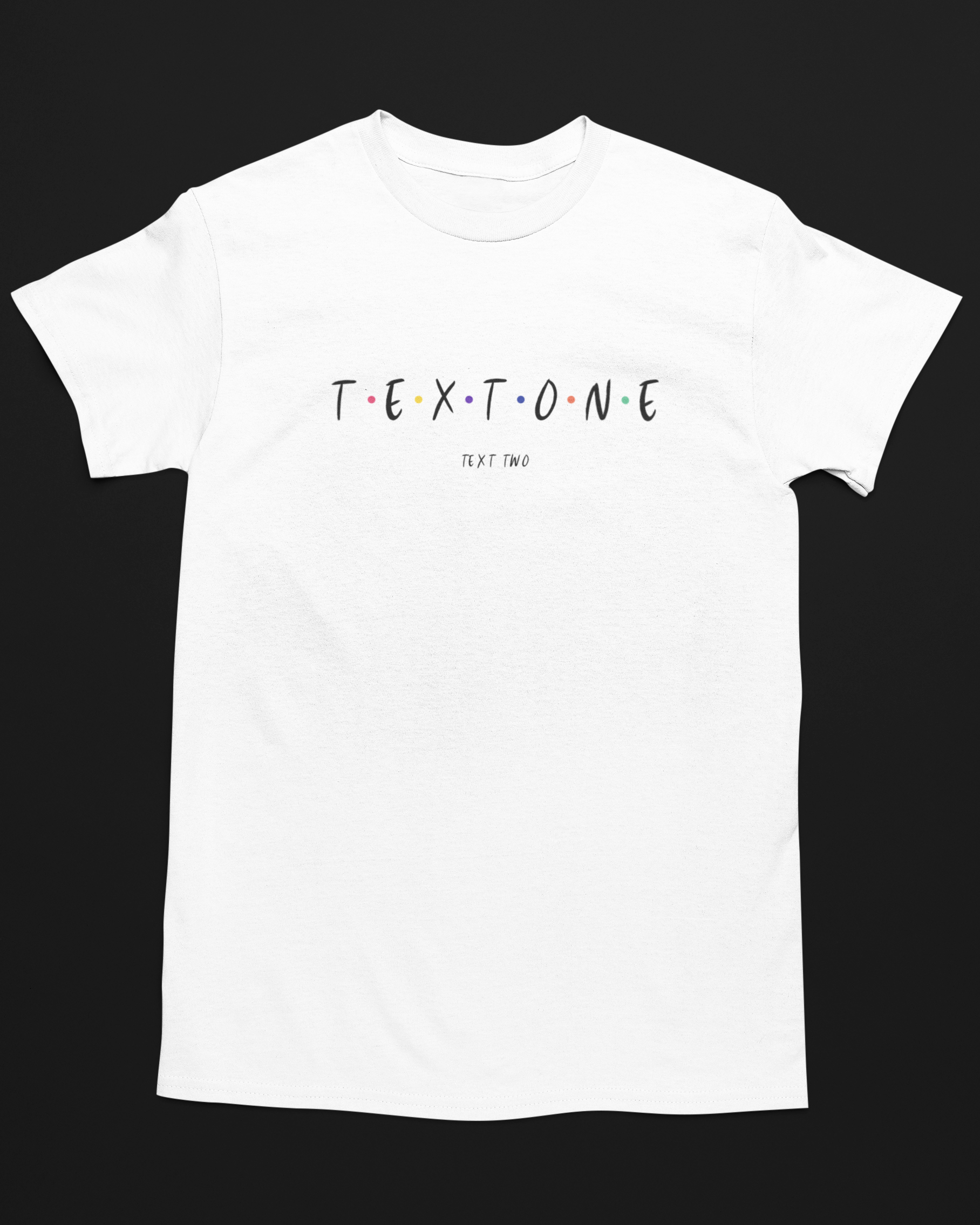 TV SHOW PARODY 2 CUSTOM TEXT WHITE T-SHIRT DESIGN