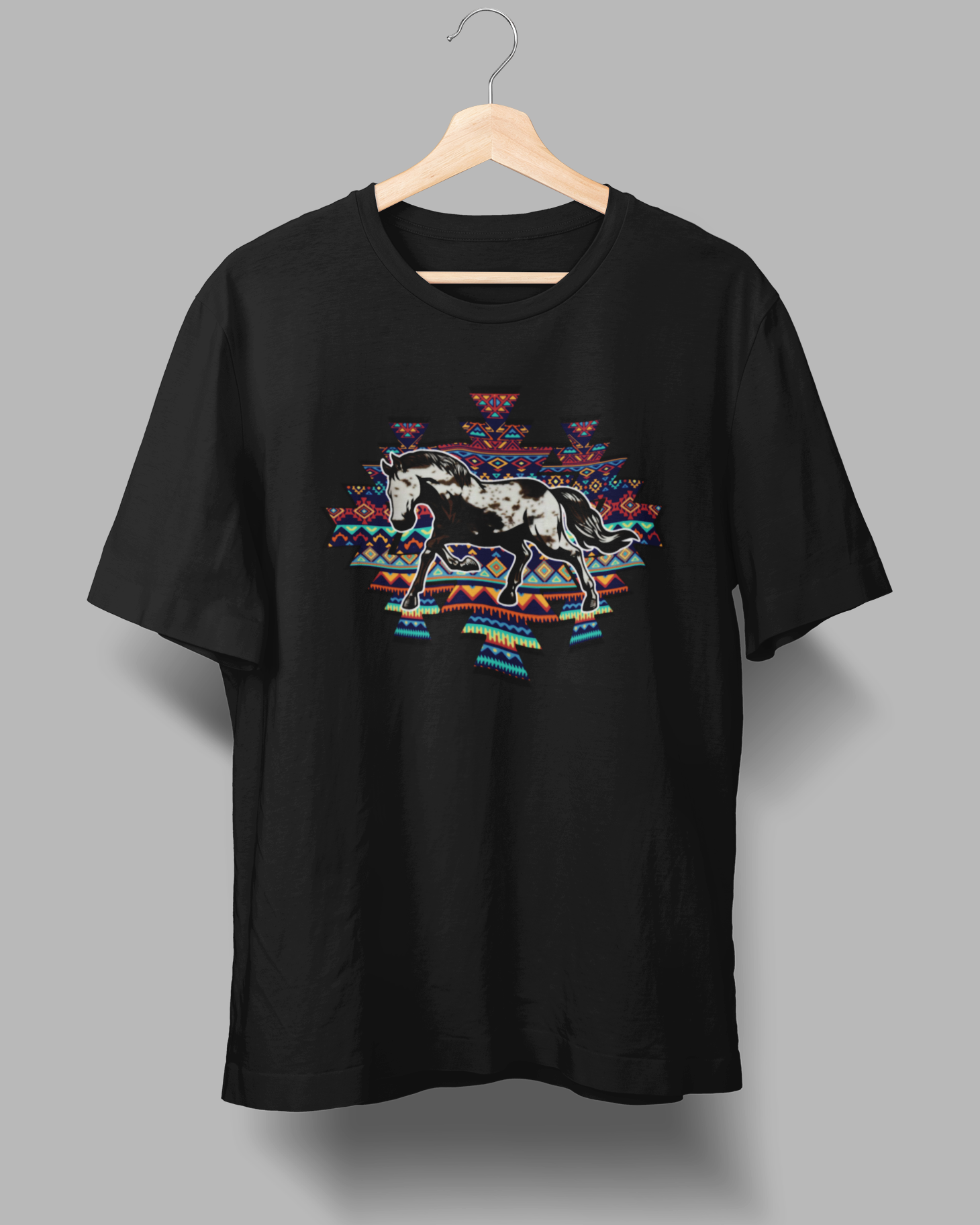 Western Horse Design - 4.3oz 100% Cotton Tee