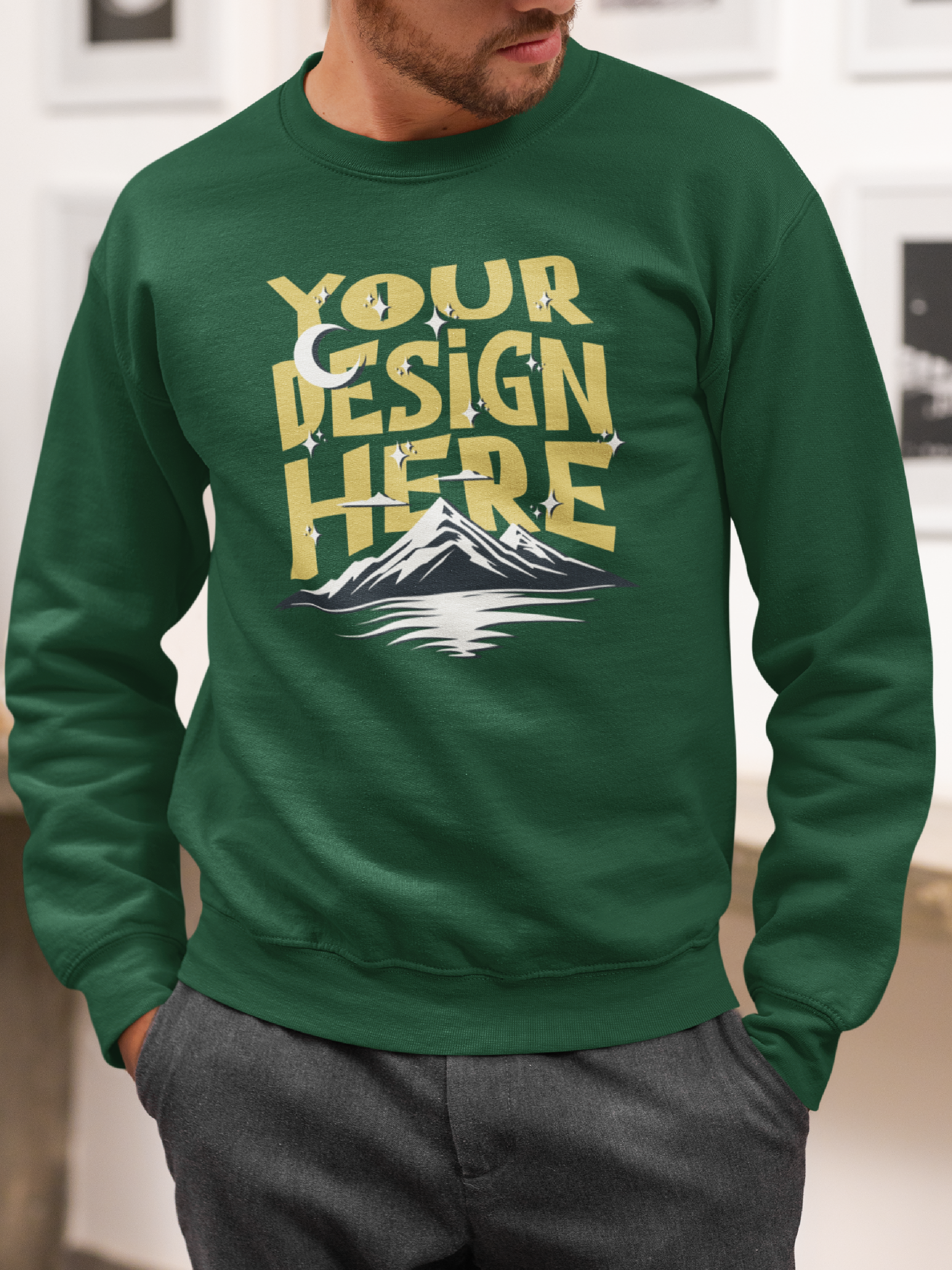 Gildan Heavy Blend Adult Crewneck Sweatshirt w/ Print