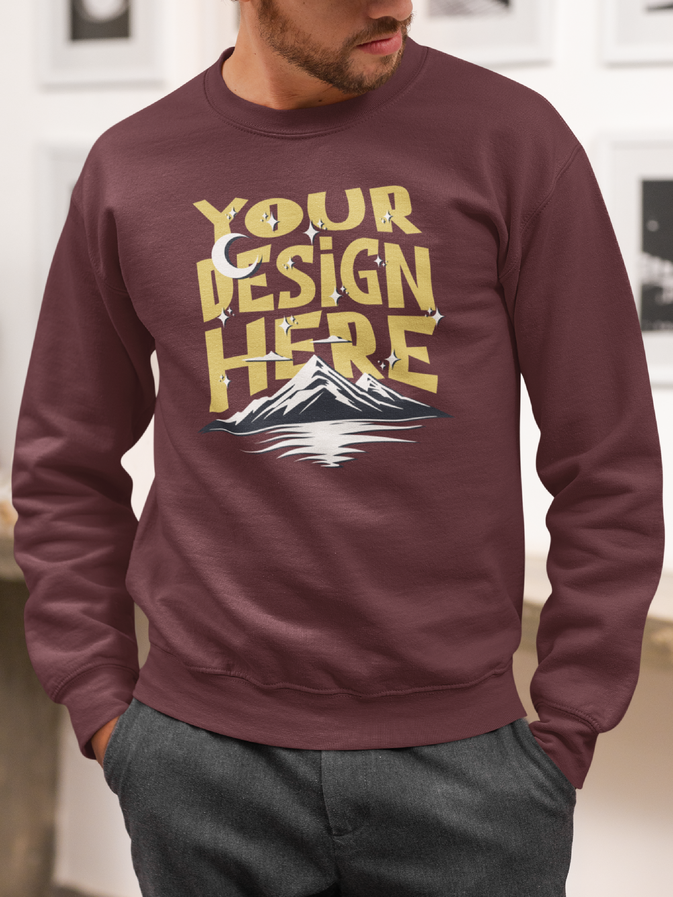 Gildan Heavy Blend Adult Crewneck Sweatshirt w/ Print