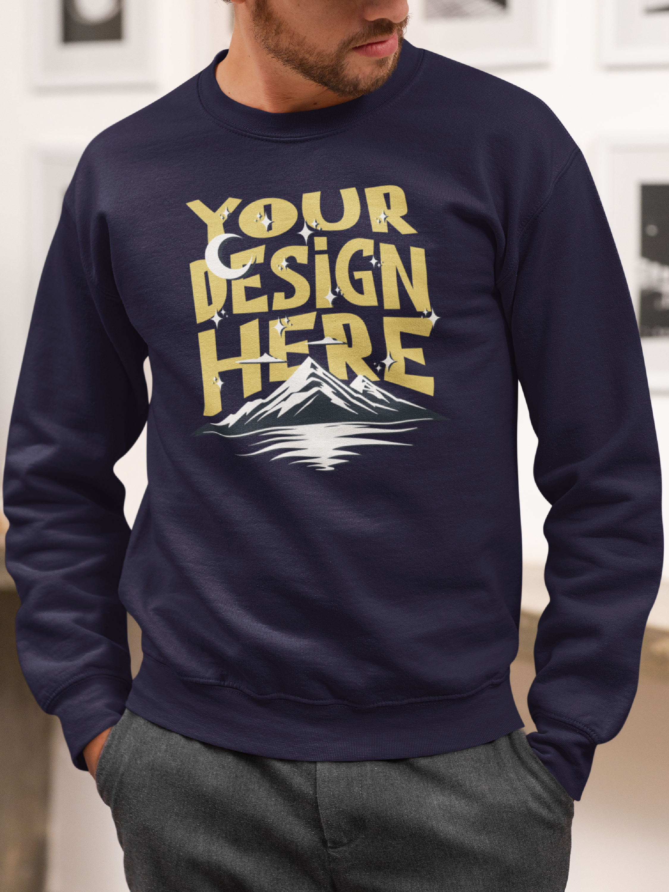 Gildan Heavy Blend Adult Crewneck Sweatshirt w/ Print