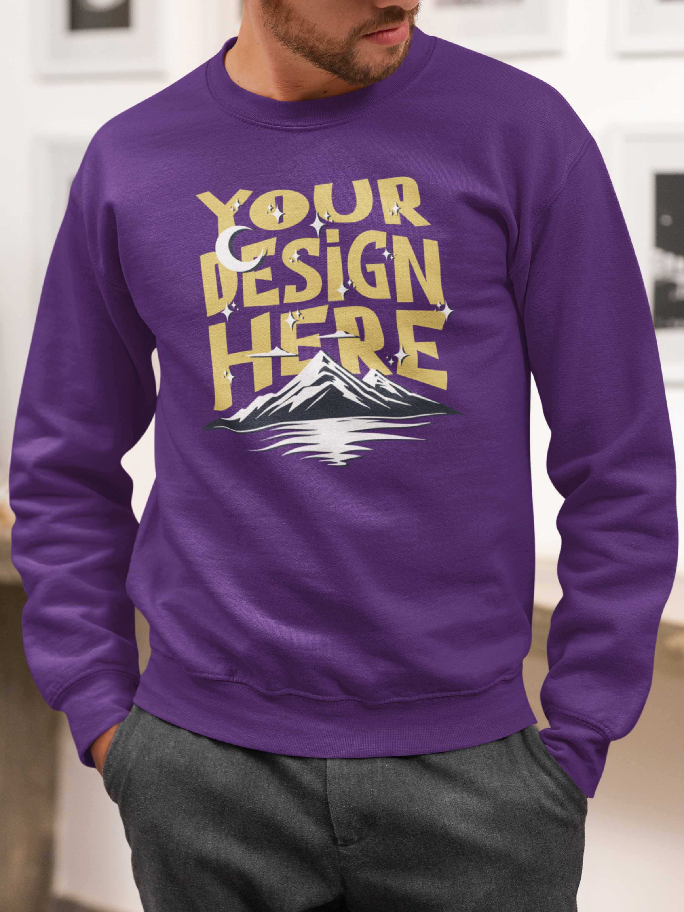 Gildan Heavy Blend Adult Crewneck Sweatshirt w/ Print