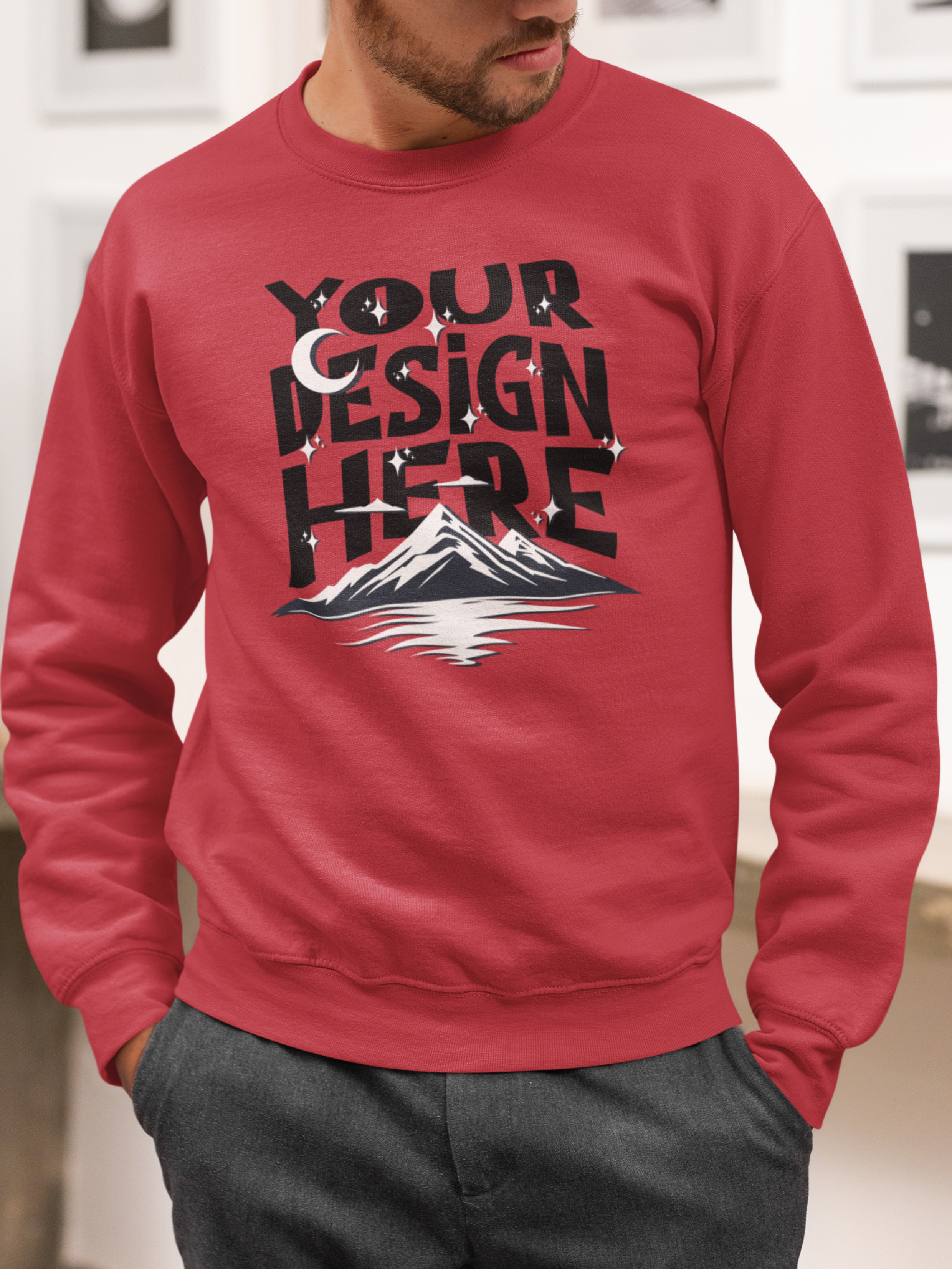 Gildan Heavy Blend Adult Crewneck Sweatshirt w/ Print