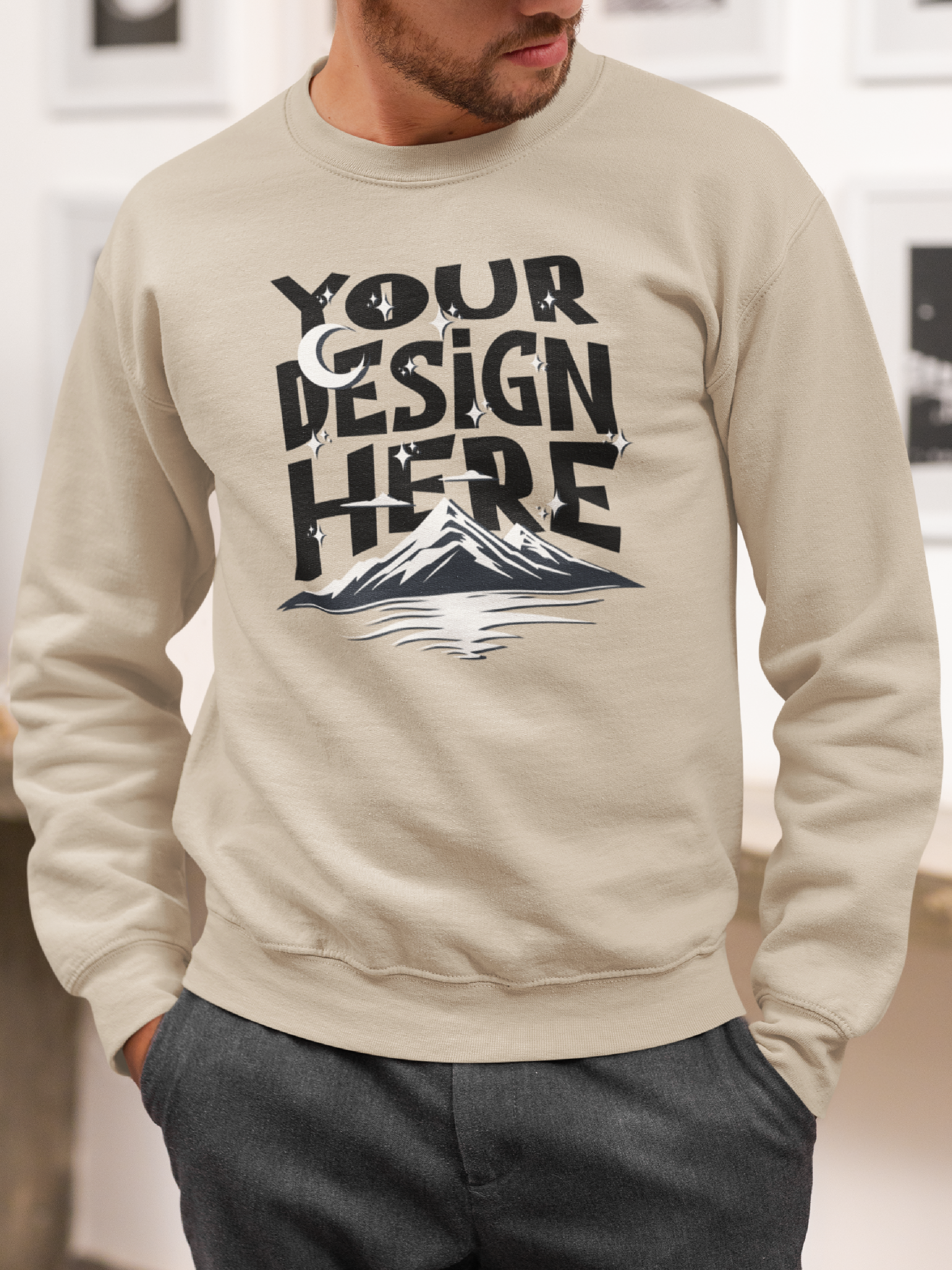 Gildan Heavy Blend Adult Crewneck Sweatshirt w/ Print