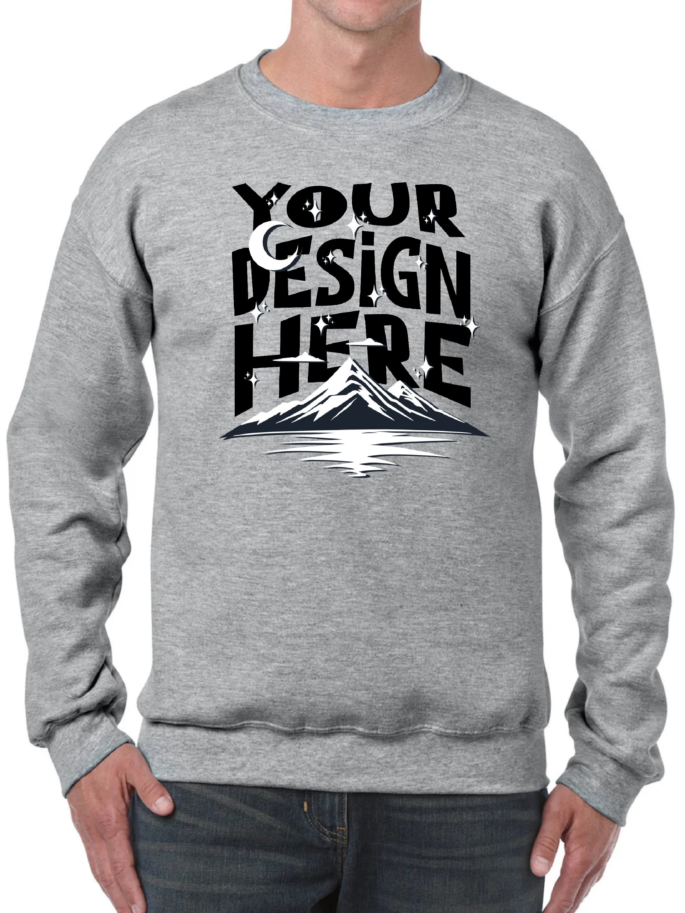 Gildan Heavy Blend Adult Crewneck Sweatshirt w/ Print