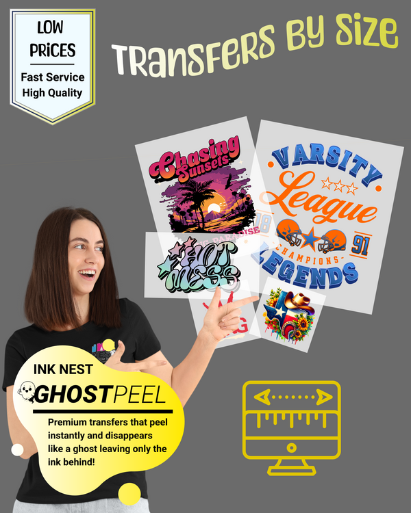 DTF Transfer By Size