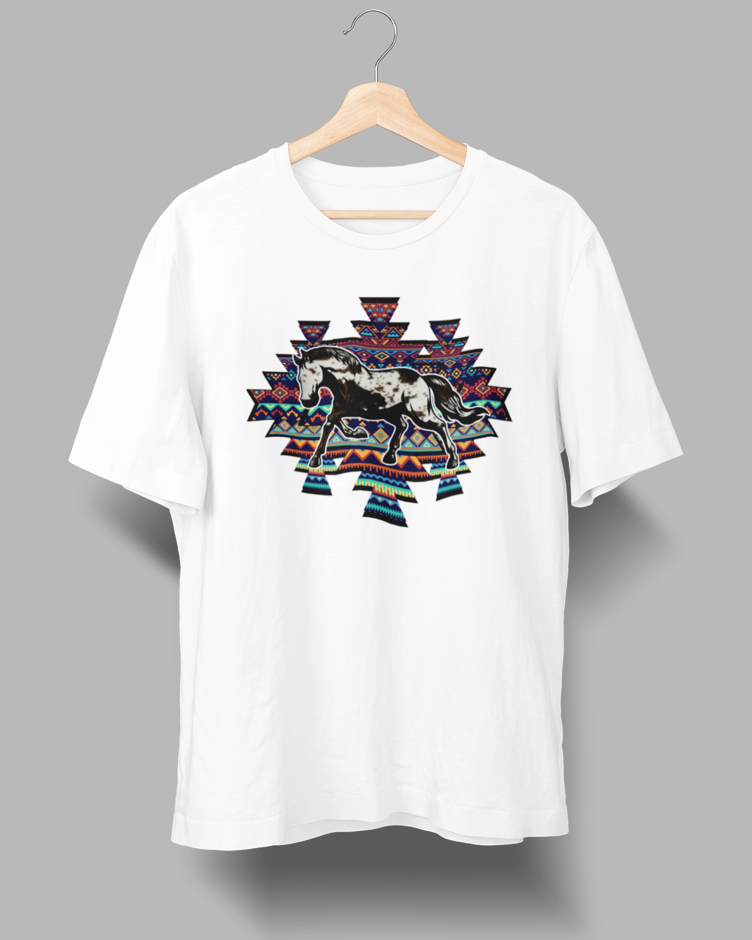 Western Horse Design - 4.3oz 100% Cotton Tee