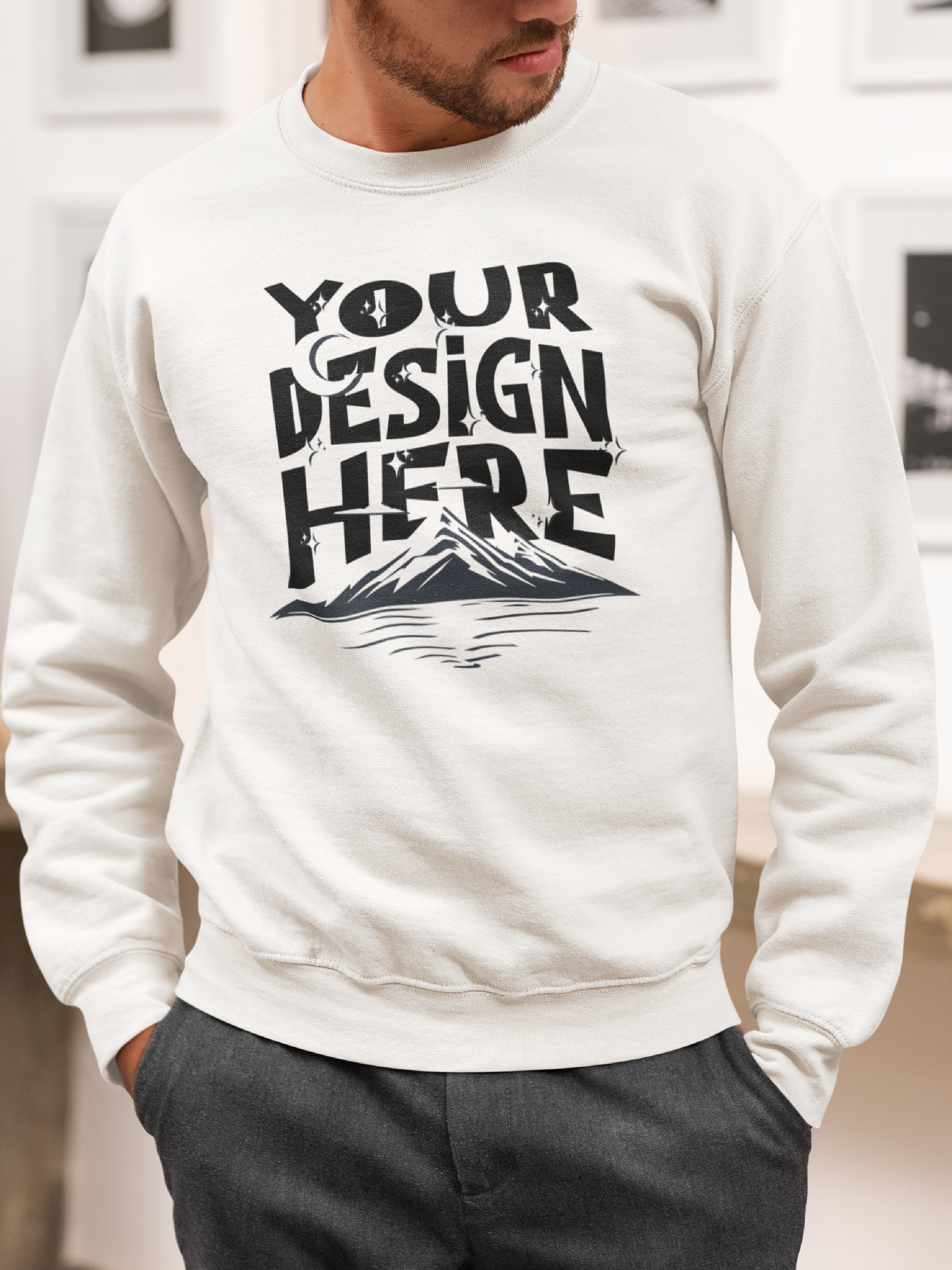 Gildan Heavy Blend Adult Crewneck Sweatshirt w/ Print